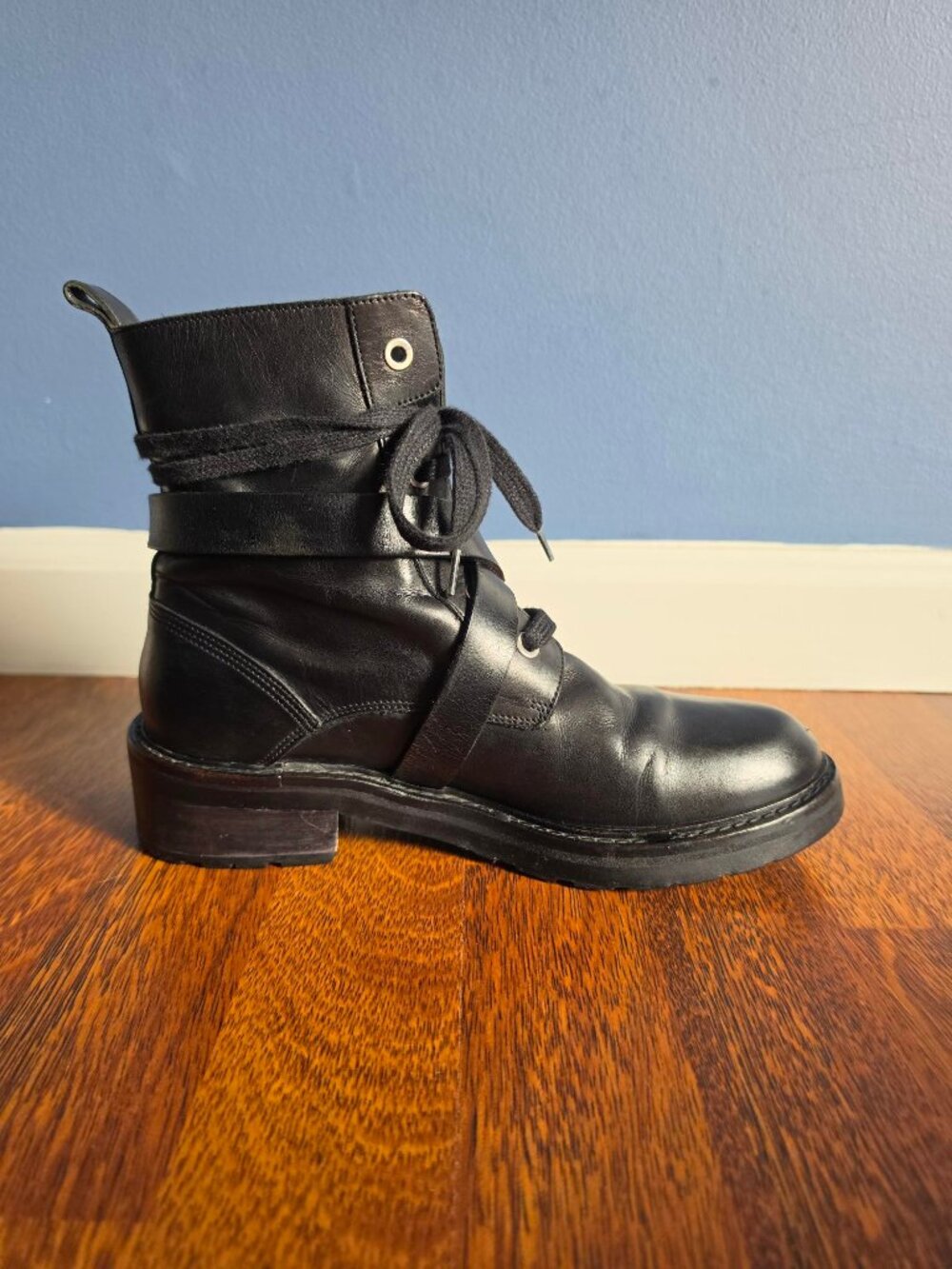 Allsaints Black Leather Boots (Size US 8) - Picture 6 of 10